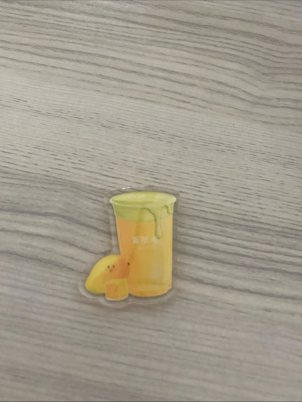 Mango Drink Vinyl Sticker with Green Lid